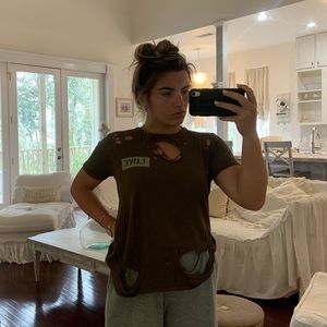 Local boutique ripped t